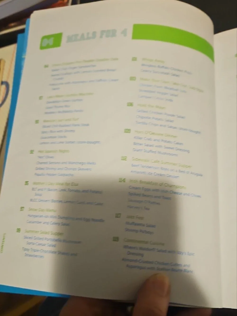 Rachael Ray Cookbook with Green Cover and Blue Title Accents